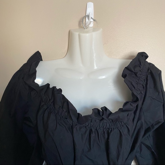 ◾️Eloquii Ruffle Off Shoulder Dress With Waist Tie Belt - Picture 2 of 7